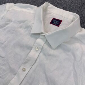 UNTUCKit Wrinkle-Resistant 100% Linen Short-Sleeve Cameron Shirt Men's 3XL White